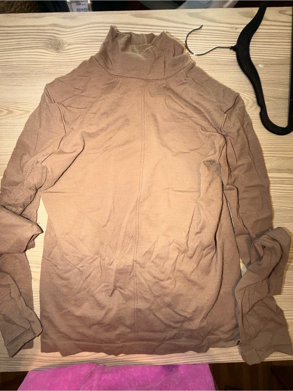 Athleta brown athletic long sleeve with mock neck